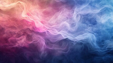 Obraz premium Abstract colorful smoke swirls and flowing in a dark background. Perfect for designs.
