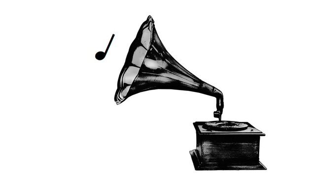 Music concept graphic looped animation