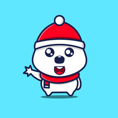 Cute cartoon polar bear