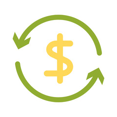 USD Logo Icon, US Dollar Clipart Vector, Money Clipart Vector