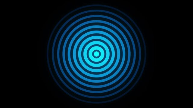 Radio waves signal and circle wave pulse animation  background.
