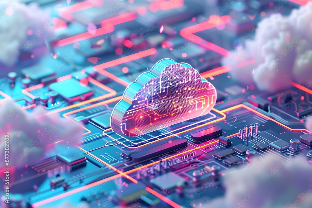 Aufkleber communications platform as a service, showcasing cloud solutions. cloud computing concept