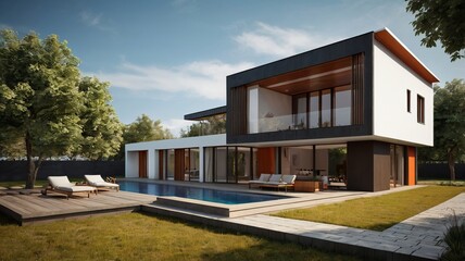 3d rendering of house model