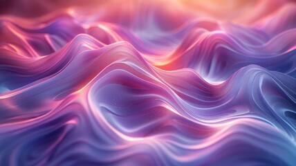 Obraz premium Colorful Fluid Abstract Waves Featuring Vibrant Gradient Lighting and Smooth Flowing Lines Creating a Futuristic and Dynamic LandscapeAbstract