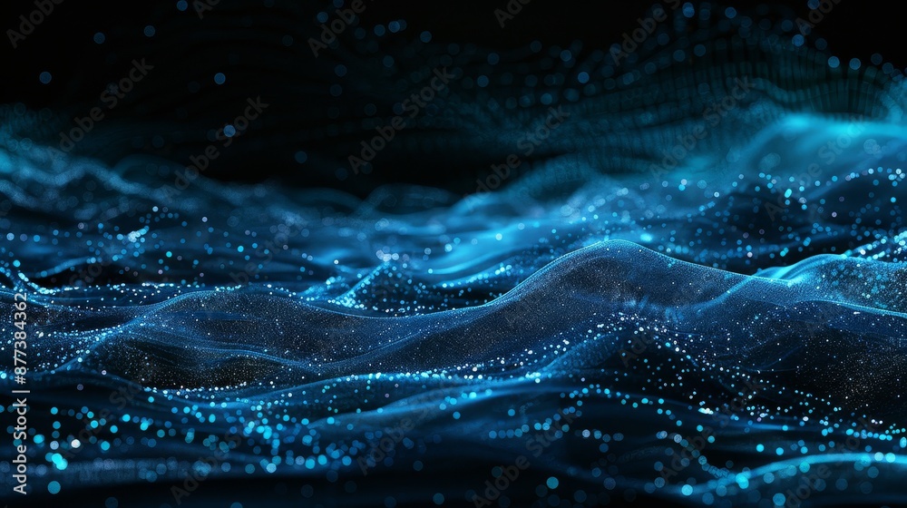 Poster an abstract technology background concept displaying digital data flows. data transfer and storage. 