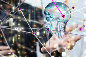 digital medical futuristic interface 3D rendering - 3d