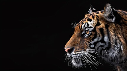 Obraz premium Sumatran tiger with vibrant orange and black fur.