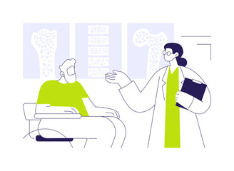 Metabolic bone disease diagnosis abstract concept vector illustration.