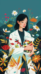 World Pharmacist's Day. the pharmacist prescribes medicines