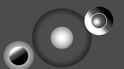Technisches Design. Kreise in schwarz und silber. 