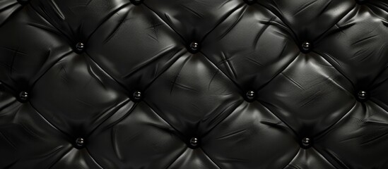 Fototapeta premium High resolution abstract black leather background with a seamless texture suitable as a wallpaper or for use as a copy space image