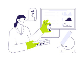 Complete blood count abstract concept vector illustration.