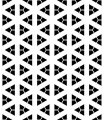 Black and white seamless abstract pattern. Background and backdrop. Grayscale ornamental design.