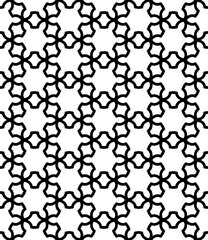 Black and white seamless abstract pattern. Background and backdrop. Grayscale ornamental design.
