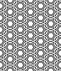 Black and white seamless abstract pattern. Background and backdrop. Grayscale ornamental design.