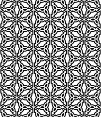 Black and white seamless abstract pattern. Background and backdrop. Grayscale ornamental design.