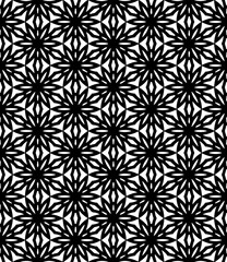 Fototapeta premium Black and white seamless abstract pattern. Background and backdrop. Grayscale ornamental design.