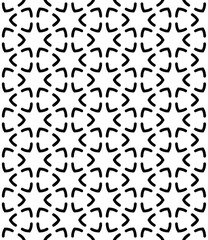 Black and white seamless abstract pattern. Background and backdrop. Grayscale ornamental design.