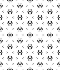 Black and white seamless abstract pattern. Background and backdrop. Grayscale ornamental design.