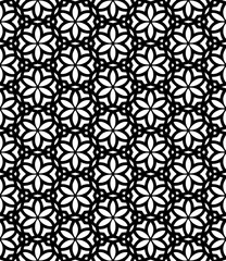 Black and white seamless abstract pattern. Background and backdrop. Grayscale ornamental design.
