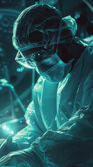International Surgeon's Day. The surgeon is in the operating room. surgical staff