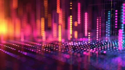 Fototapeta premium abstract digital sound equalizer. Linear wave-like sound.