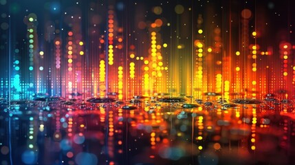 Obraz premium abstract digital sound equalizer. Linear wave-like sound.