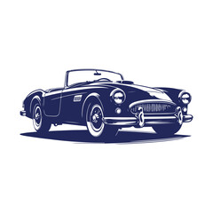 Vector Car silhouette icon design illustration template	