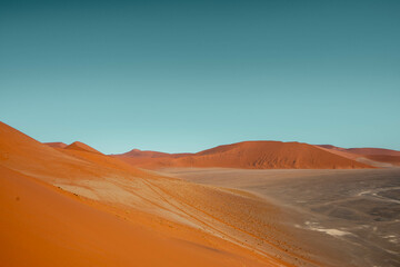 sand dunes in the desert, sossusvlei, namibia