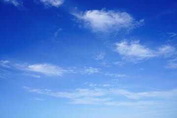 Calm summer blue sky clouds, light background. Beauty clear cloudy in sunshine calm bright.