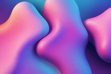 Abstract gradient forms intertwining in a dance of color