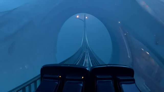 Roller Coaster Ride Through a Tunnel Generative AI
