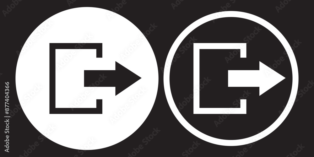 Poster logout icon.vector logout icon template black color editable. log out icon symbol flat vector illust