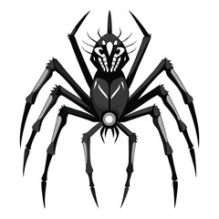 Halloween Spider  Silhouette Vector illustration