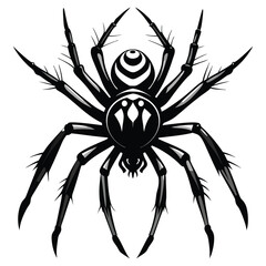 Halloween Spider  Silhouette Vector illustration