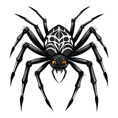 Halloween Spider  Silhouette Vector illustration