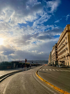 Napoli's coastal charming street
