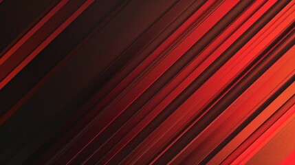 Fototapeta premium Red and black angled lines creating sharp pattern effect