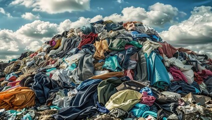 Heap of Old Clothes in Nature