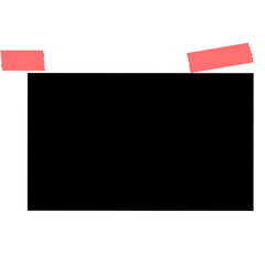 Obraz premium Blank Photo Frame with Tape Scotch. Photo Picture Icon