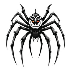 Halloween Spider  Silhouette Vector illustration