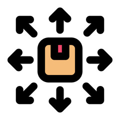 distribution icon for illustration