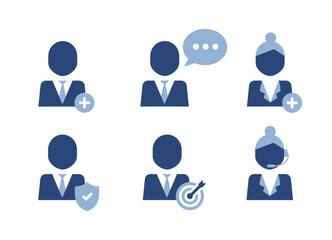 People icon corporate characters isolated sign symbol vector illustration. Collection of high quality simple style vector icons.