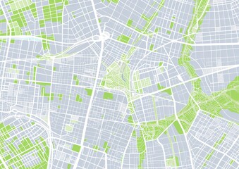 Fototapeta premium Urban Area Map Illustration