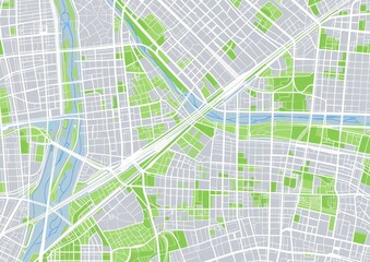 Urban Area Map Illustration