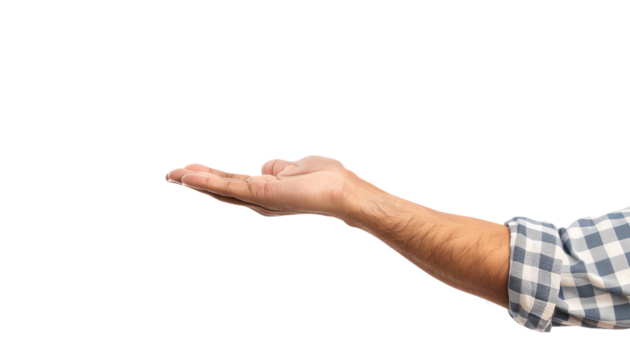 Hand open and outstretched, ready to receive. - Powered by Adobe