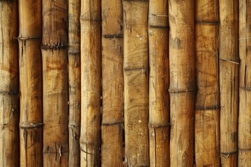 Angular Texture. Bamboo Background with Geometric Timbering and Rough Finish