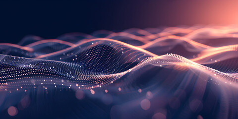 Waves computer technology background