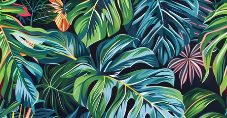 Seamles texture leaf background