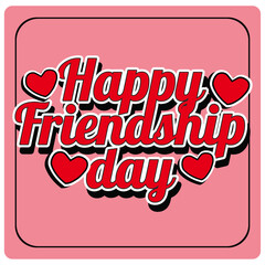 happy friendship day poster design